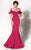 MNM Couture - Ruffle Accented Mermaid Dress 2144A in Pink