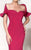 MNM Couture - Ruffle Accented Mermaid Dress 2144A in Pink