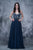 Nina Canacci - 2144 Floral Strapless Chiffon Gown In Blue