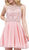 Dancing Queen - 2145 Bejeweled Illusion Neck A-line Homecoming Dress