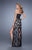 La Femme - 21455 Strapless Structured Lace High Low Dress In Black and Neutral