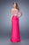 La Femme - 21458 Satin Sweetheart Sheath Dress In Pink