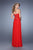 La Femme - 21462 Ruched Sweetheart A-line Dress In Red