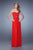 La Femme - 21462 Ruched Sweetheart A-line Dress In Red