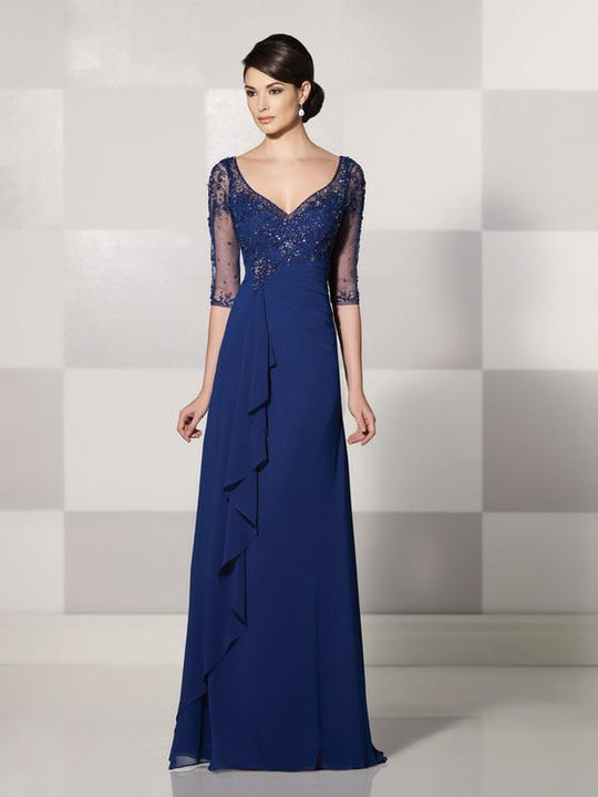 CAMERON BLAKE BY MON CHERI - 214689W DRESS IN BLUE WILLOW