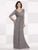 Cameron Blake - V Neck Quarter Length Sleeves Long Dress 214694