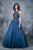 Nina Canacci - 2147 Sheer and Embellished Haltered Gown In Blue