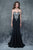 Nina Canacci - 2148 Paisley Bejeweled Trumpet Gown In Black