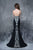 Nina Canacci - 2148 Paisley Bejeweled Trumpet Gown In Black