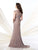 Montage - Beaded Jewel Neck Long Dress 214950 in Brown