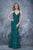 Nina Canacci - 2149 Plunging V-Neck Mermaid Gown In Green