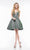 Colors Dress - 2150 Plunging V-Neck A-Line Short Dress