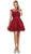 Dancing Queen - 2153 Illusion Jewel Floral A Line Cocktail Dress