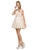 Dancing Queen Illusion Jewel Floral A Line Cocktail Dress 2153 In Nude