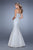 La Femme - 21537 Sweetheart Lace Mermaid Gown In Neutral and Blue