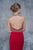 Nina Canacci - 2153 Bedazzled Illusion Halter Sheath Dress In Red