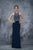 Nina Canacci - 2153 Bedazzled Illusion Halter Sheath Dress In Blue