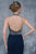 Nina Canacci - 2153 Bedazzled Illusion Halter Sheath Dress In Blue