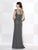 Cameron Blake - Beaded Sleeveless Long Dress 215636 in Gray