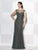 Cameron Blake - Beaded Sleeveless Long Dress 215636 in Gray