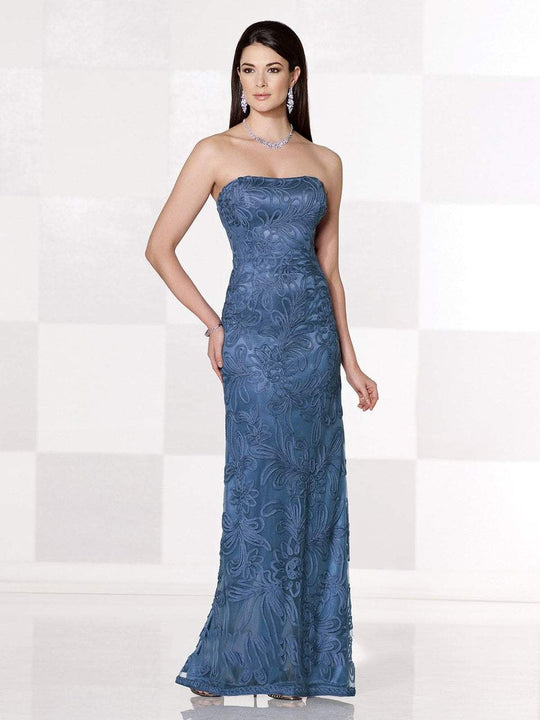 Cameron Blake - Strapless Long Dress 215640 in Blue