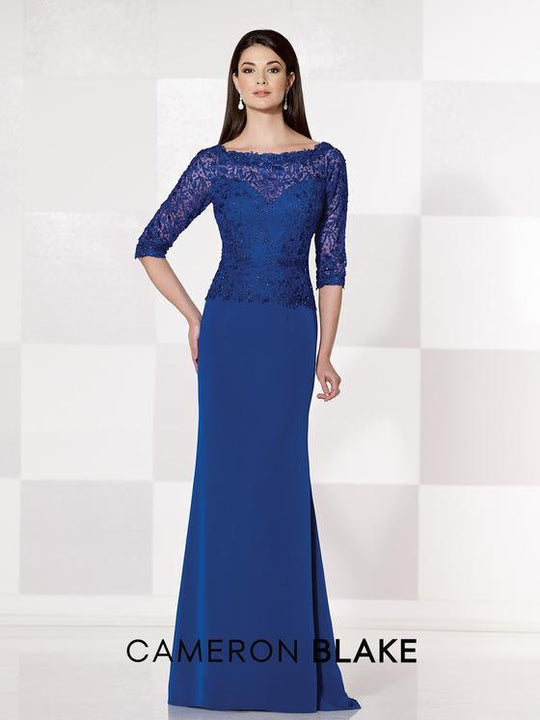 Cameron Blake By Mon Cheri - 215645 Dress in Cobalt Blue