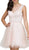 Beaded Illusion Scoop Cocktail Dress - ADASA