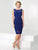 Social Occasions - Two-Piece Square Neck Dress  in Blue