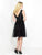 Social Occasions - 215811 Sequined V-Neck A-Line Dress in Black