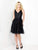 Social Occasions - 215811 Sequined V-Neck A-Line Dress in Black