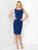 Social Occasions - 215816 Two-Piece Beaded Bateau Neck Dress in Blue
