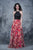 Nina Canacci - 2158 Halter Neck Sequined and Printed Gown In Black and Print