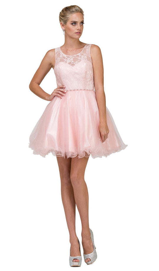 Dancing Queen - 2159 Floral Lace A Line Cocktail Dress