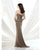 Montage - Beaded Sweetheart Dress 215906 in Brown