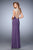 La Femme - 21590 Embellished Illusion Jewel Sheath Dress In Purple Haze