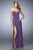 La Femme - 21590 Embellished Illusion Jewel Sheath Dress In Purple Haze