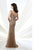 Montage - Lace Bateau Neck Dress 215913 in Brown
