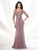 Mon Cheri - Ruched Bateau A-line Gown in Brown