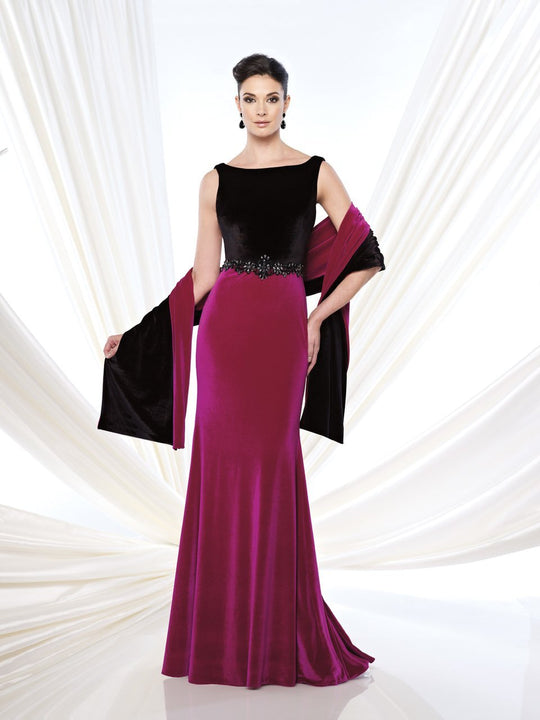 Montage - Bateau Neck Sleeveless Gown 215922