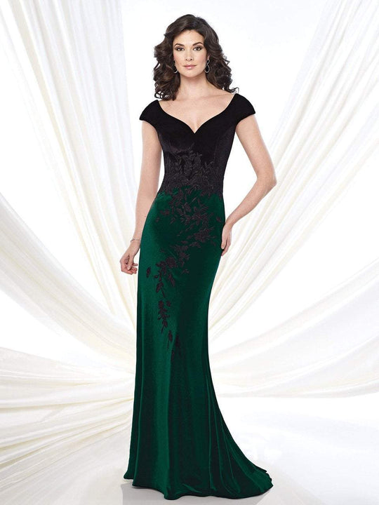 Montage by Mon Cheri - 215923 Dress Black and Green