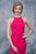Nina Canacci - 2159 High Halter Cutout Sheath Gown In Pink