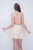 Nina Canacci - 215 Floral Motif Bodice Chiffon A-Line Dress