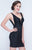 Nina Canacci - 216 Fitted Low V Back Sleeveless Cocktail Dress In Black