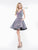 Colors Dress - 2160 Metallic Glitter V-Neck Cocktail Dress in Purple