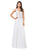 Dancing Queen - 2161 Beaded Lace V-neck A-line Prom Dress In White