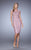 La Femme - 21633 Embroidered Lace Cocktail Dress In Pink
