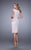 La Femme - 21637 Off-Shoulder Peplum Cocktail Dress In Neutral