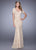 La Femme - Charming Lace Long Evening  Dress 21657 In Neutral