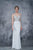 Nina Canacci - 2165 Embellished V-neck Sheath Dress In White