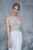Nina Canacci - 2165 Embellished V-neck Sheath Dress In White